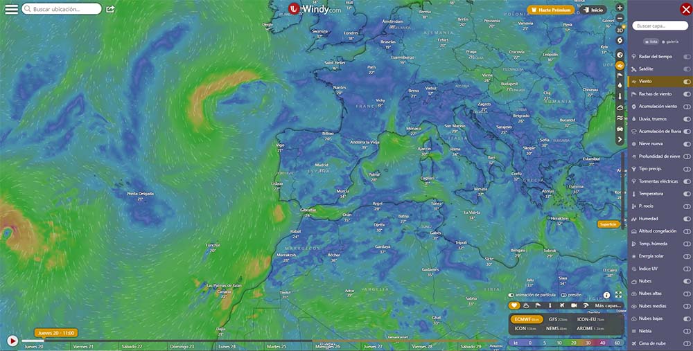 Pagina web de servicios metereológicos